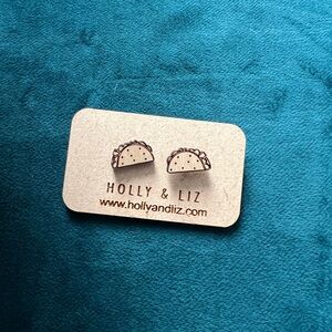 Holly & Liz Wood Taco Post Earrings